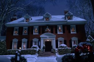 Home Alone House Festive Winter Night Scene